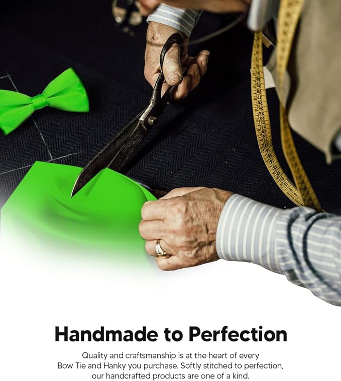 Vittorio Farina Men's Satin Bow Tie &amp; Pocket Square in Gift Box