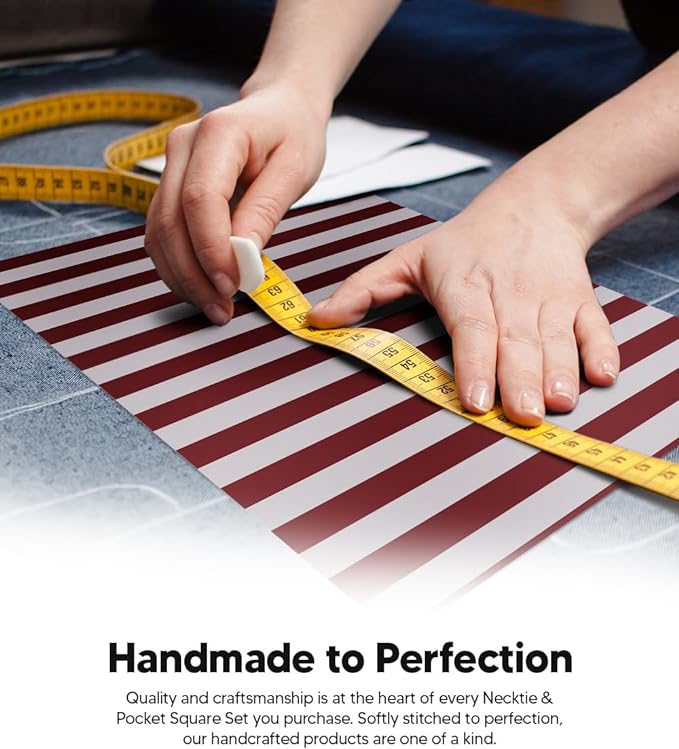 Vittorio Farina Men's Striped Satin Necktie &amp; Pocket Square