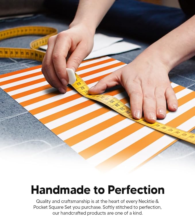 Vittorio Farina Men's Striped Satin Necktie &amp; Pocket Square