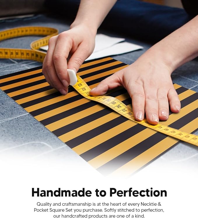 Vittorio Farina Men's Striped Satin Necktie &amp; Pocket Square