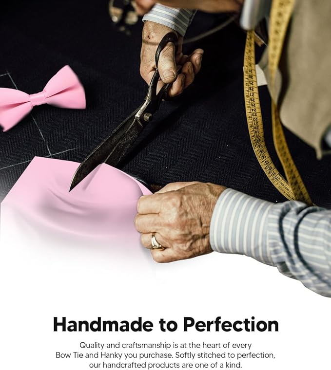 Vittorio Farina Men's Satin Bow Tie &amp; Pocket Square in Gift Box