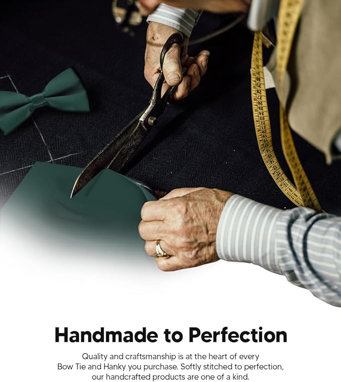 Vittorio Farina Men's Satin Bow Tie &amp; Pocket Square in Gift Box