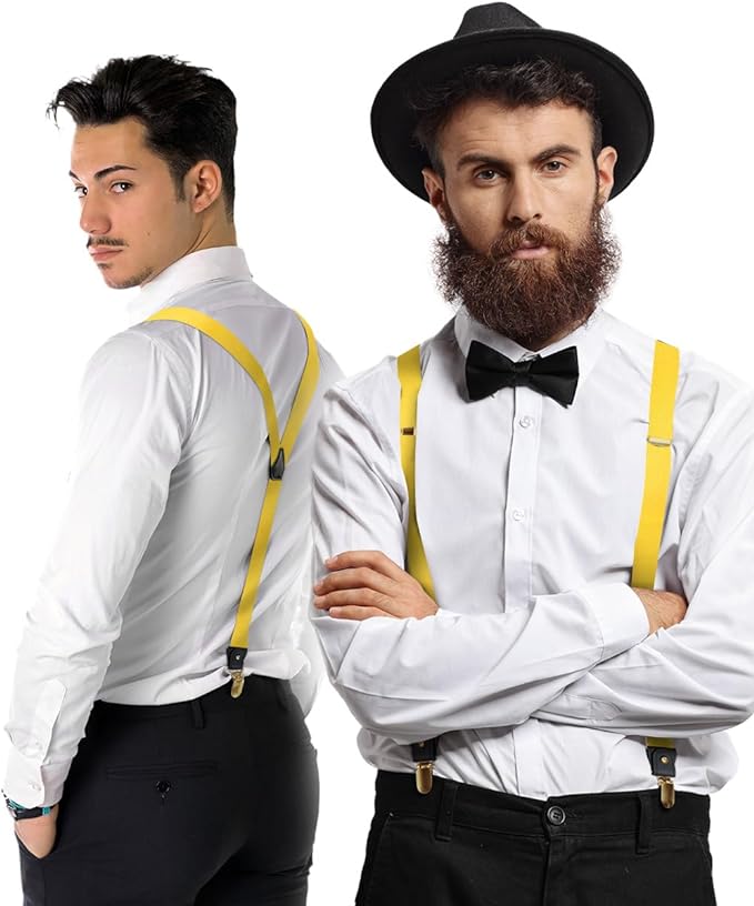 Vittorio Farina Men's Convertible Suspender in Gift Box: 70% Polyester &amp; 30% Elastomer