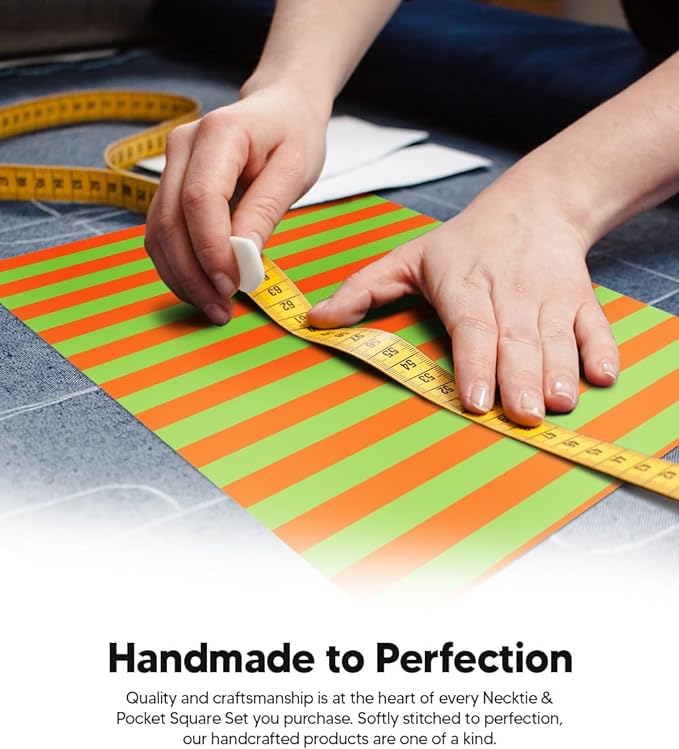 Vittorio Farina Men's Striped Satin Necktie &amp; Pocket Square