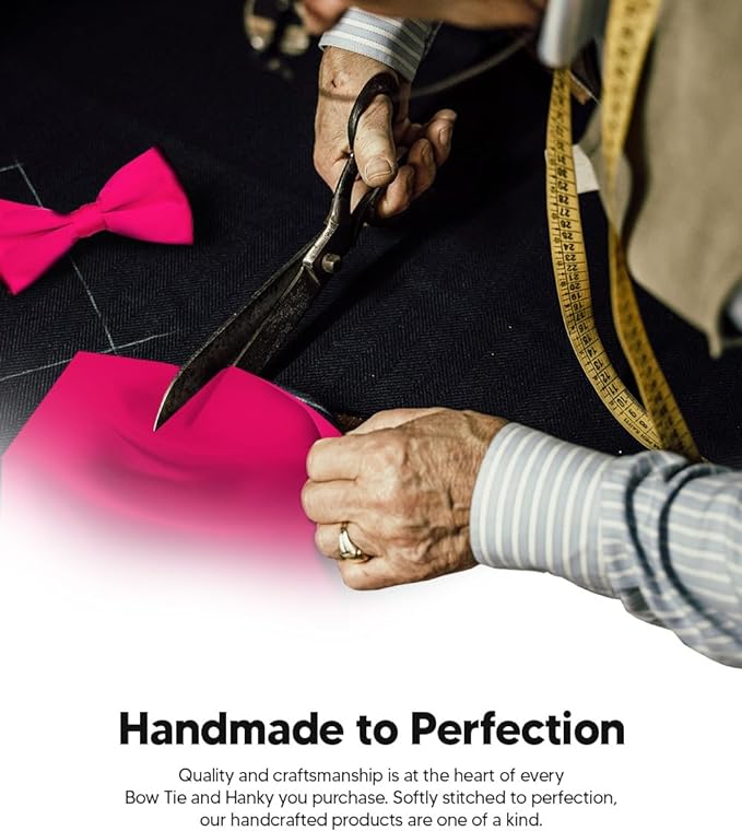 Vittorio Farina Men's Satin Bow Tie &amp; Pocket Square in Gift Box