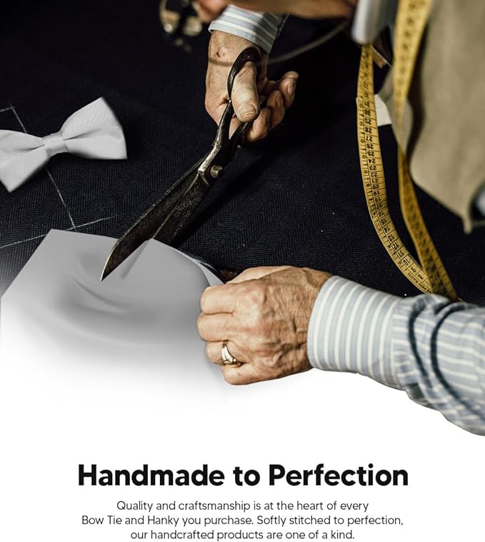 Vittorio Farina Men's Satin Bow Tie &amp; Pocket Square in Gift Box