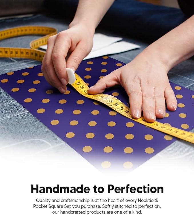 Vittorio Farina Men's Polka Dot Satin Necktie &amp; Pocket Square