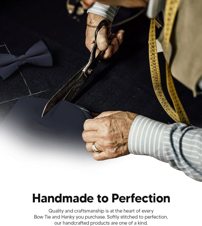 Vittorio Farina Men's Satin Bow Tie &amp; Pocket Square in Gift Box