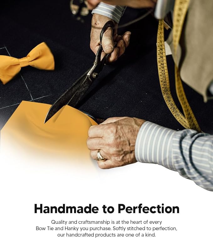 Vittorio Farina Men's Satin Bow Tie &amp; Pocket Square in Gift Box