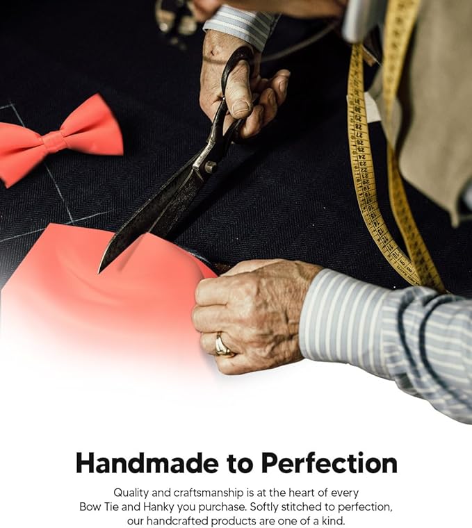 Vittorio Farina Men's Satin Bow Tie &amp; Pocket Square in Gift Box