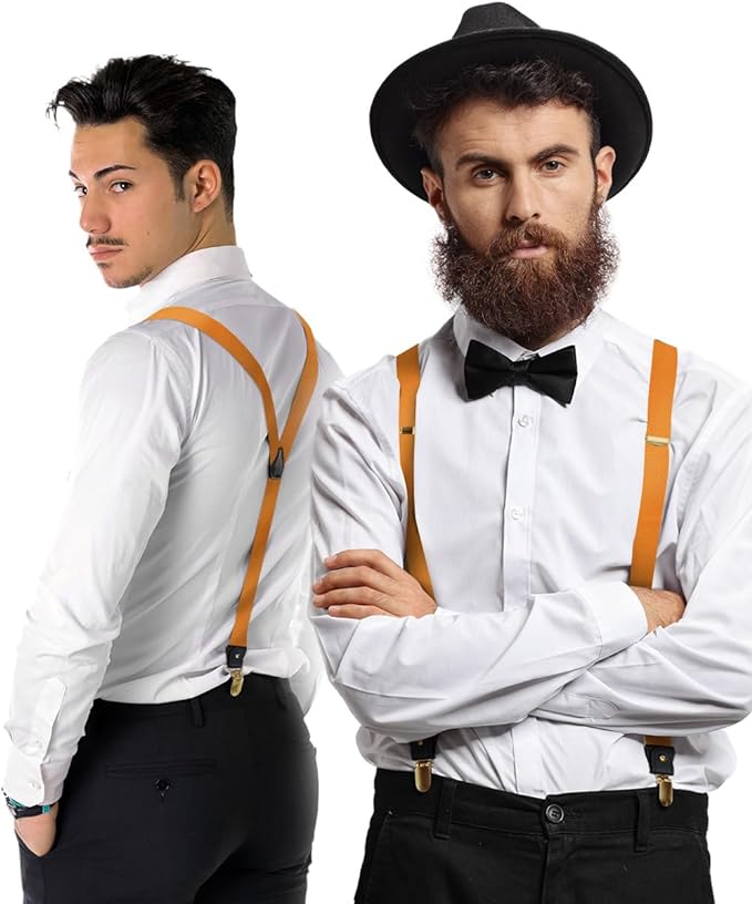 Vittorio Farina Men's Convertible Suspender in Gift Box: 70% Polyester &amp; 30% Elastomer