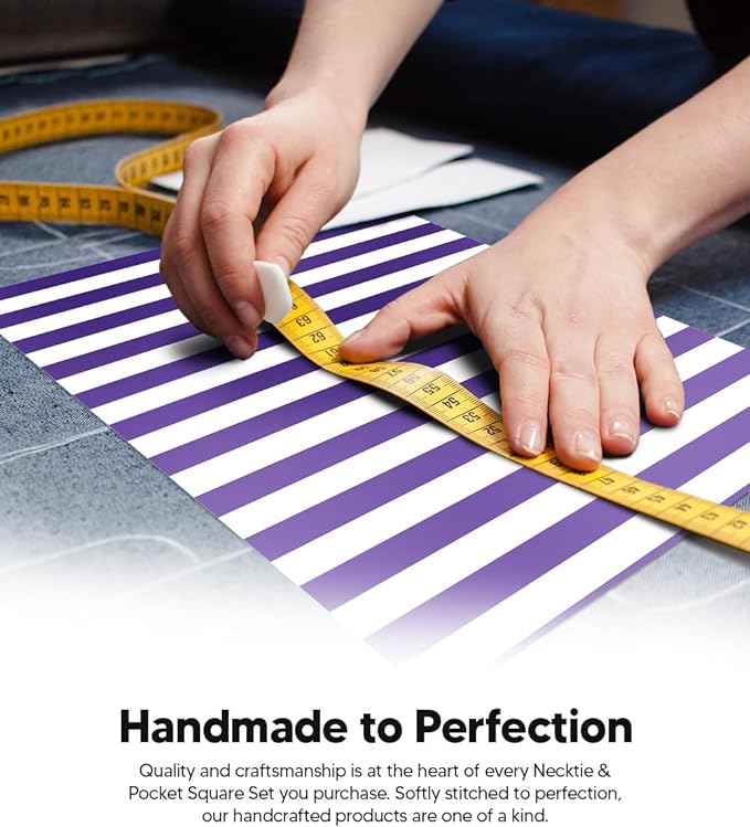 Vittorio Farina Men's Striped Satin Necktie &amp; Pocket Square