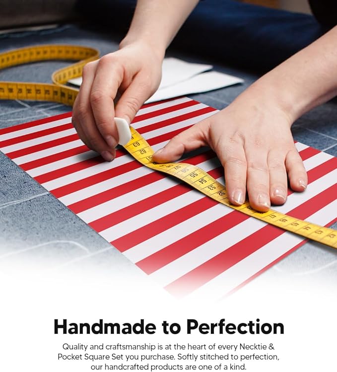 Vittorio Farina Men's Striped Satin Necktie &amp; Pocket Square