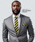 Vittorio Farina Men's Striped Satin Necktie & Pocket Square