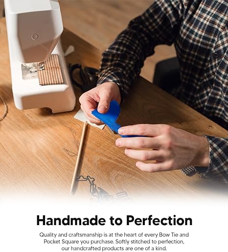 Vittorio Farina Men's Satin Teardrop Bow Tie &amp; Pocket Square in Gift Box