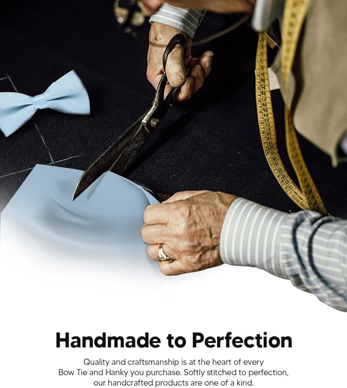 Vittorio Farina Men's Satin Bow Tie &amp; Pocket Square in Gift Box