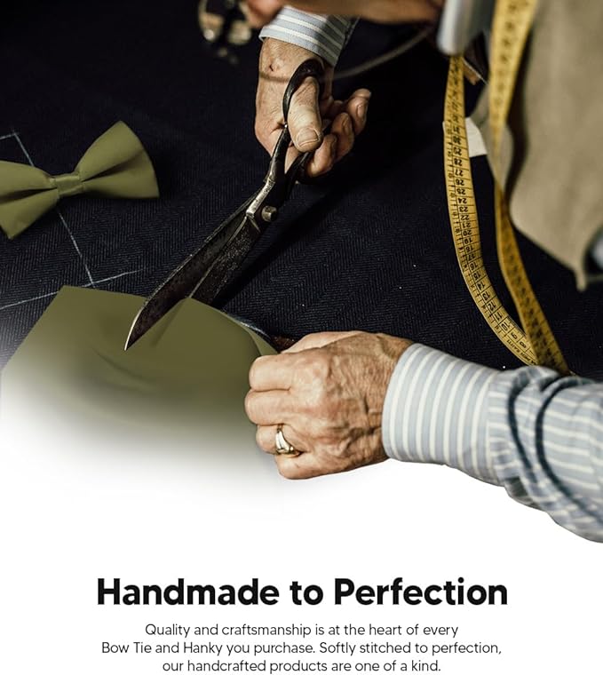 Vittorio Farina Men's Satin Bow Tie &amp; Pocket Square in Gift Box