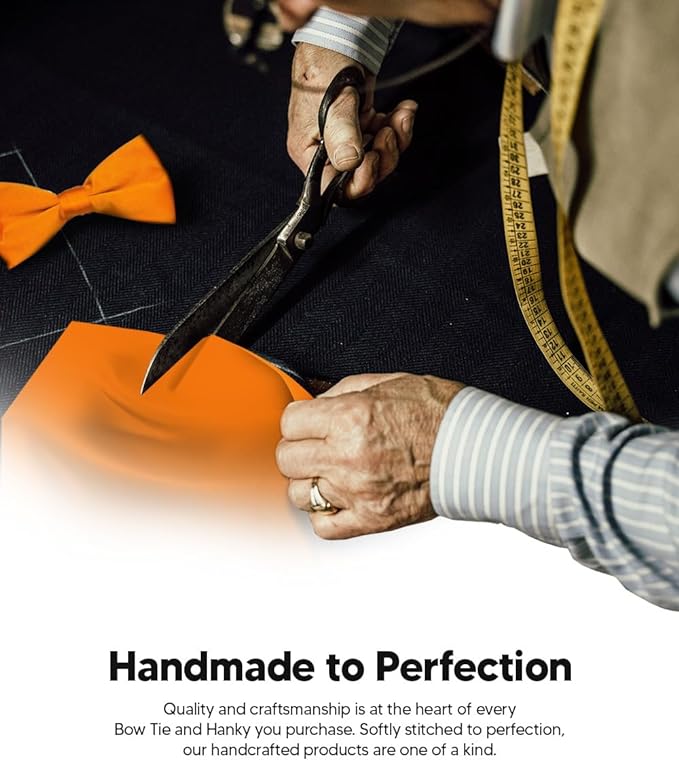 Vittorio Farina Men's Satin Bow Tie &amp; Pocket Square in Gift Box