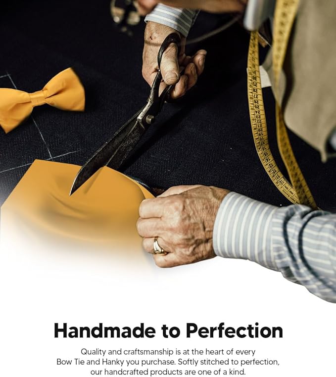 Vittorio Farina Men's Satin Bow Tie &amp; Pocket Square in Gift Box