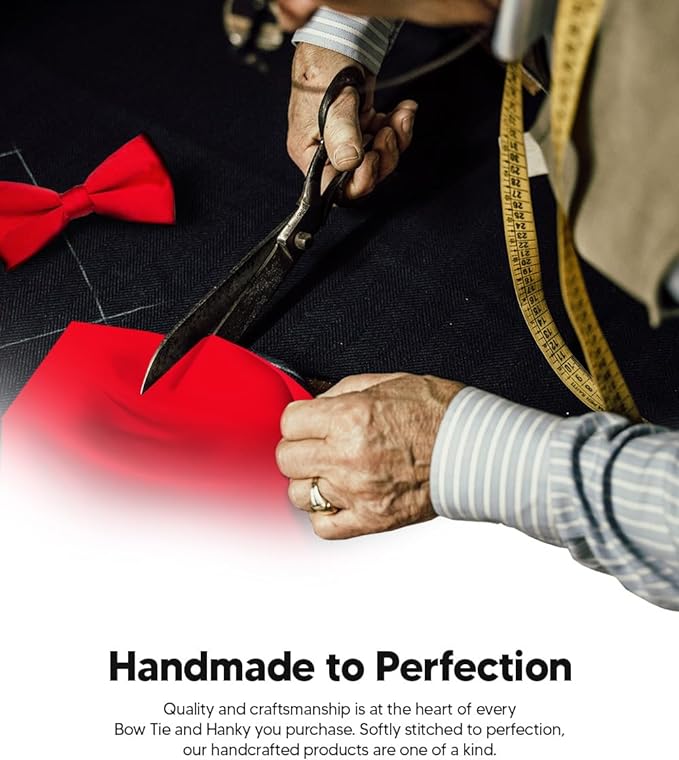 Vittorio Farina Men's Satin Bow Tie &amp; Pocket Square in Gift Box