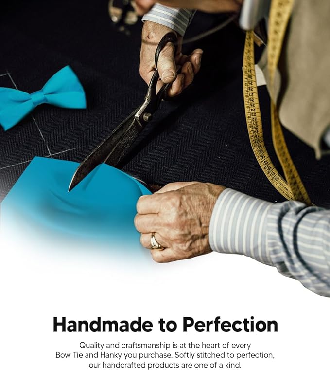 Vittorio Farina Men's Satin Bow Tie &amp; Pocket Square in Gift Box