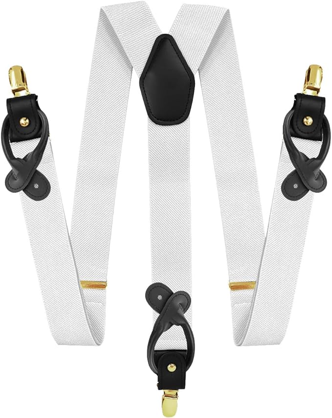 Vittorio Farina Men's Convertible Suspender in Gift Box: 70% Polyester &amp; 30% Elastomer