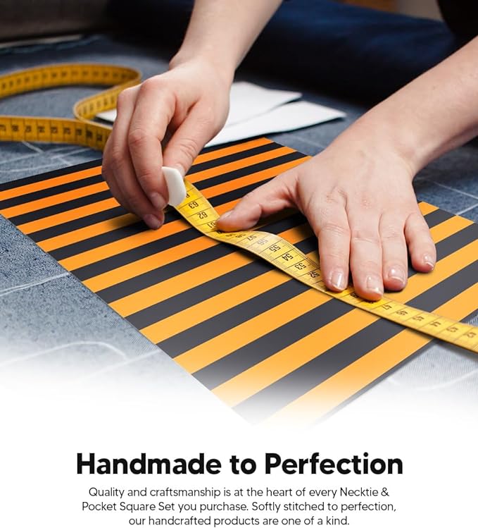 Vittorio Farina Men's Striped Satin Necktie &amp; Pocket Square