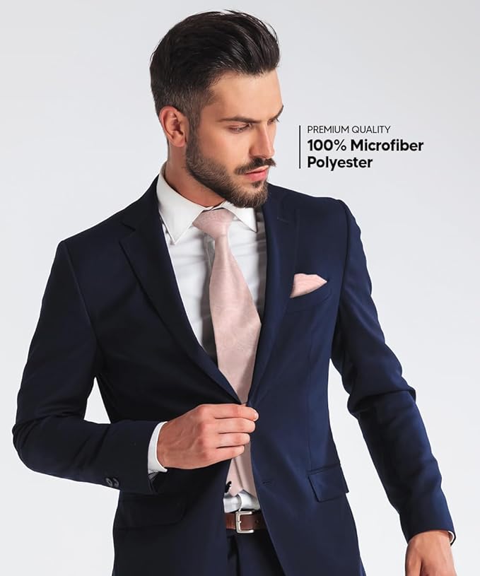 Vittorio Farina Men's Woven Paisley Necktie &amp; Pocket Square