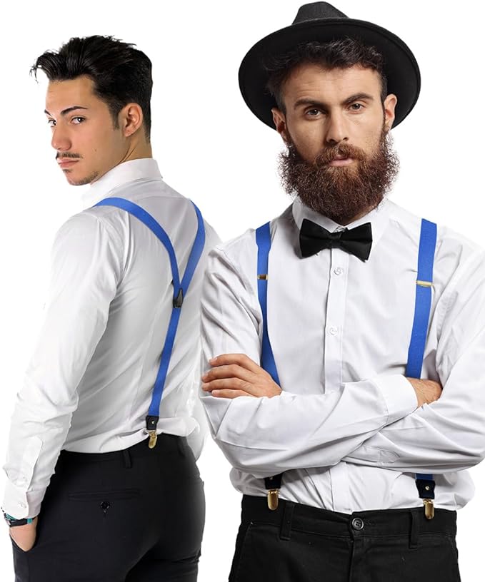 Vittorio Farina Men's Convertible Suspender in Gift Box: 70% Polyester &amp; 30% Elastomer