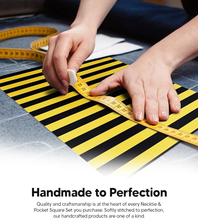 Vittorio Farina Men's Striped Satin Necktie &amp; Pocket Square