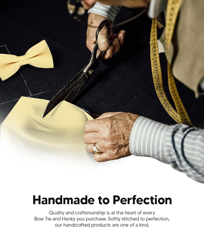 Vittorio Farina Men's Satin Bow Tie &amp; Pocket Square in Gift Box