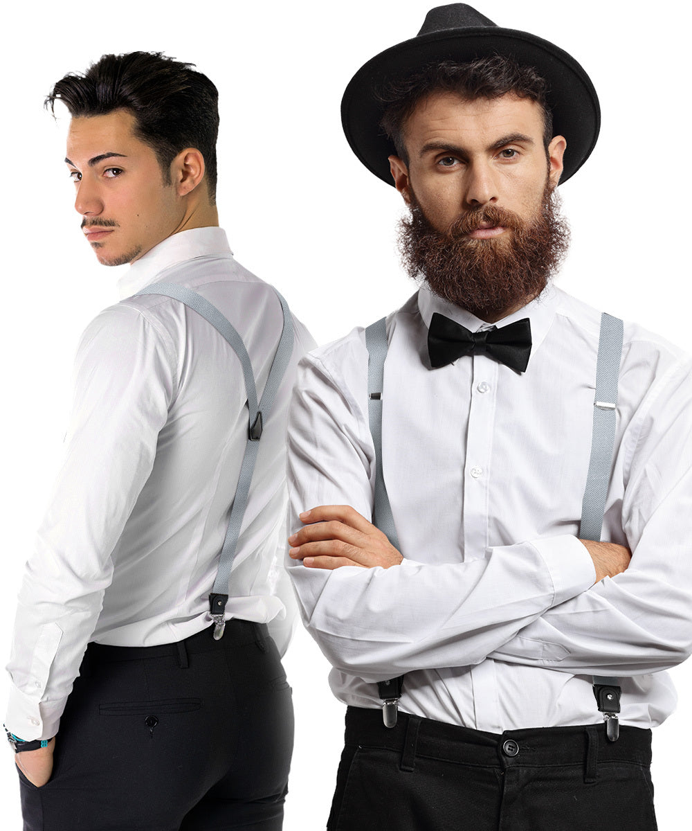 Vittorio Farina Men's Convertible Suspender in Gift Box: 70% Polyester &amp; 30% Elastomer