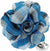 Vittorio Vico Unisex Metallic Silver Accent Plaid Flower Lapel Pin