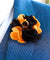 Vittorio Vico Unisex Two Tone Satin Flower Lapel Pin
