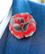 Vittorio Vico Unisex Two Tone Satin Flower Lapel Pin