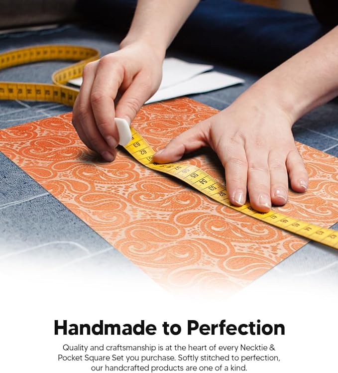 Vittorio Farina Men's Woven Paisley Necktie &amp; Pocket Square