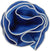 Vittorio Farina Round Satin Pocket Square with Embroidered Piping