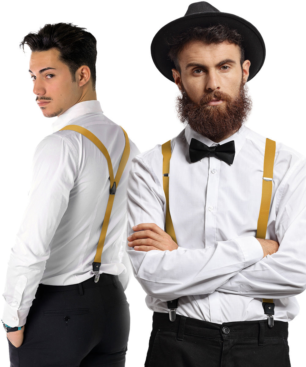 Vittorio Farina Men's Convertible Suspender in Gift Box: 70% Polyester &amp; 30% Elastomer