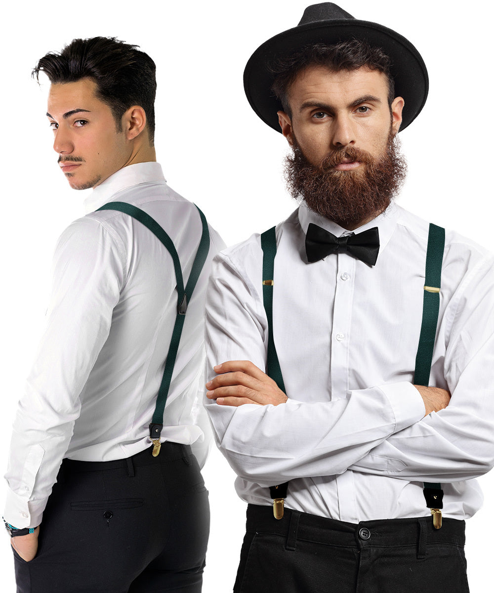 Vittorio Farina Men's Convertible Suspender in Gift Box: 70% Polyester &amp; 30% Elastomer