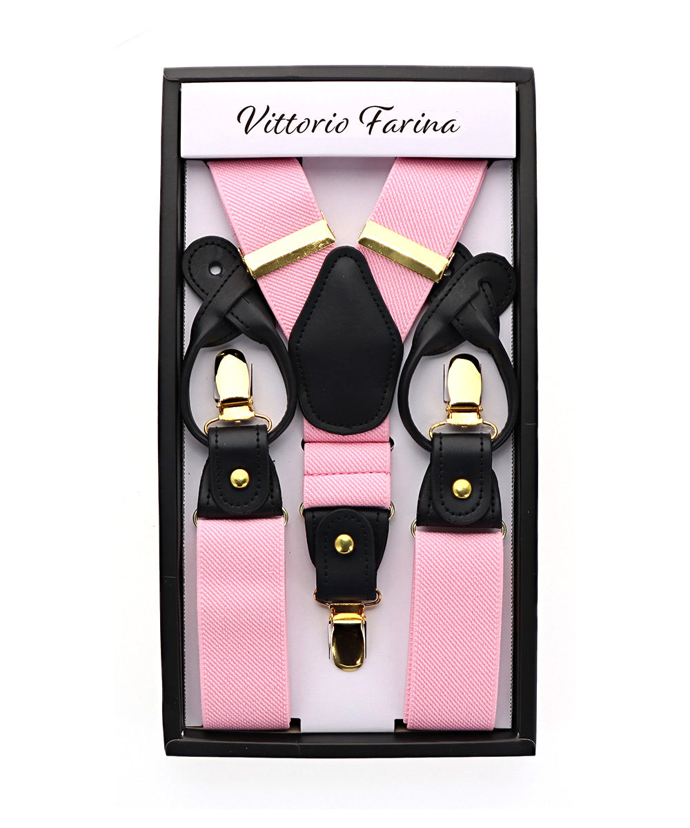 Vittorio Farina Men's Convertible Suspender in Gift Box: 70% Polyester &amp; 30% Elastomer