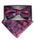 Vittorio Farina Men's Paisley Design Satin Bow Tie & Pocket Square in Gift Box