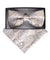 Vittorio Farina Men's Paisley Design Satin Bow Tie & Pocket Square in Gift Box
