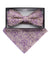 Vittorio Farina Men's Paisley Design Satin Bow Tie & Pocket Square in Gift Box