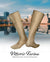 Vittorio Farina Men's Ribbed Shear Nylon Over The Calf Dress Socks