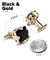 Vittorio Vico Princess Cut Colorstone Cufflinks: CL13XX Series