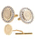 Vittorio Vico Bling Initial Cufflinks & Tie Tack Set in Gift Box