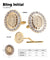 Vittorio Vico Bling Initial Cufflinks & Tie Tack Set in Gift Box