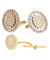 Vittorio Vico Bling Initial Cufflinks & Tie Tack Set in Gift Box