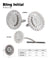 Vittorio Vico Bling Initial Cufflinks & Tie Tack Set in Gift Box