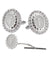 Vittorio Vico Bling Initial Cufflinks & Tie Tack Set in Gift Box